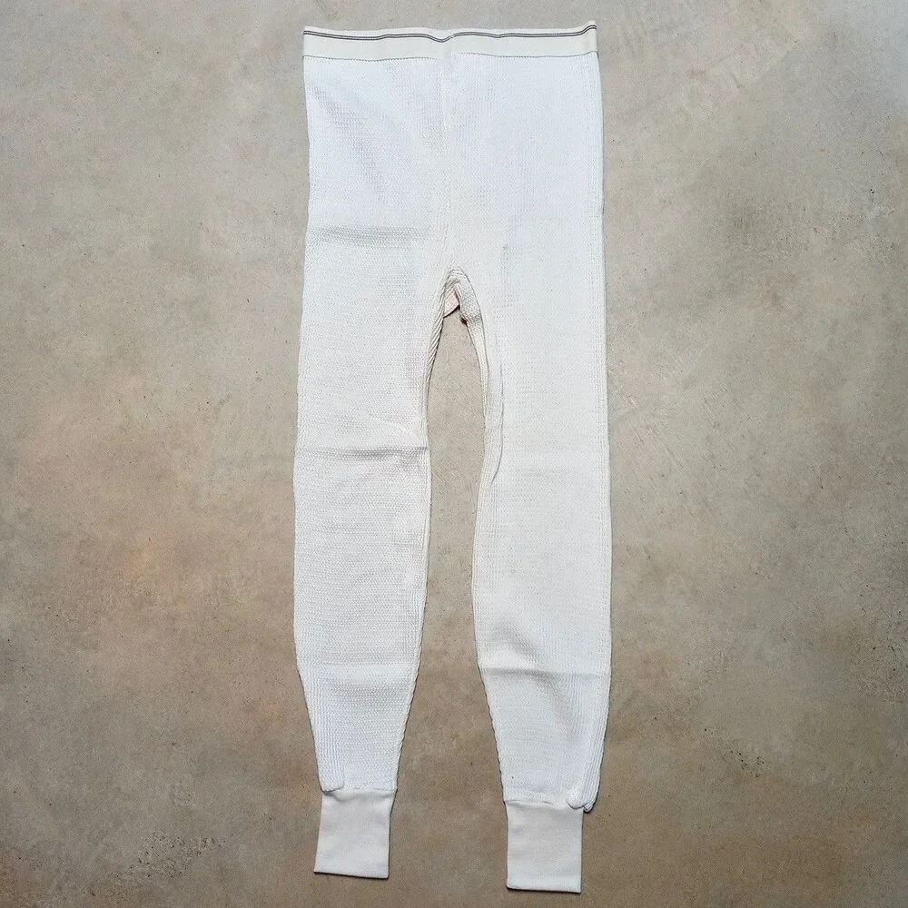 NWT Vintage Sportswear Waffled Thermal Pants Size LARGE Long Johns Made in USA